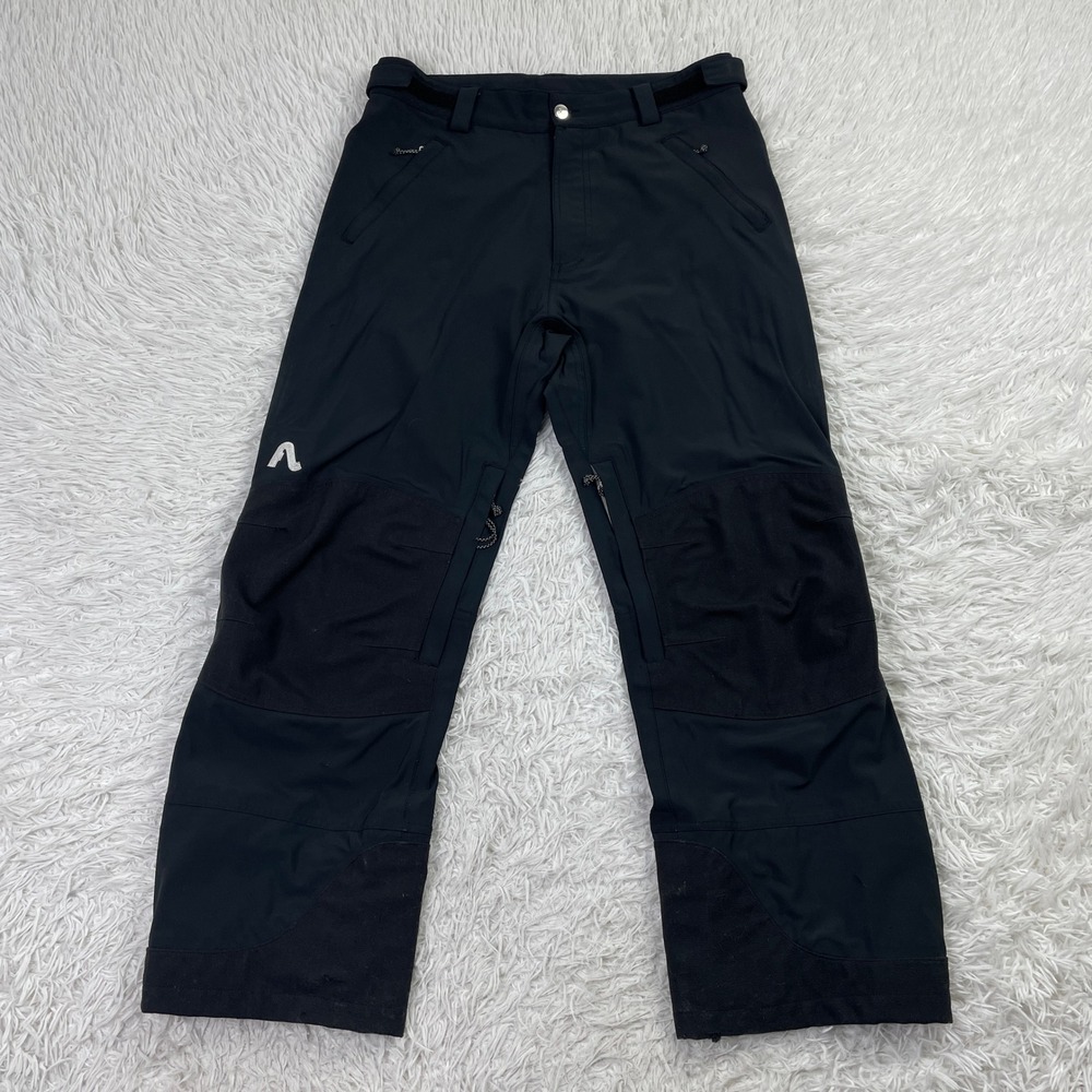 Flylow Pants Mens Medium Black Chemical Hardshell Articulated Knees Ski Outdoors